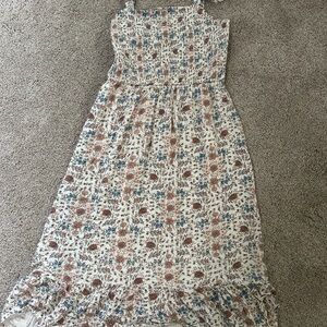 Floral Smocked Midi Dress